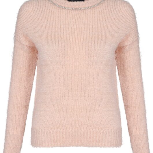 Jumpers Womens Amara Reya Teasel Crew Neck Jumper in Scallop Shell / 16 - Tokyo Laundry