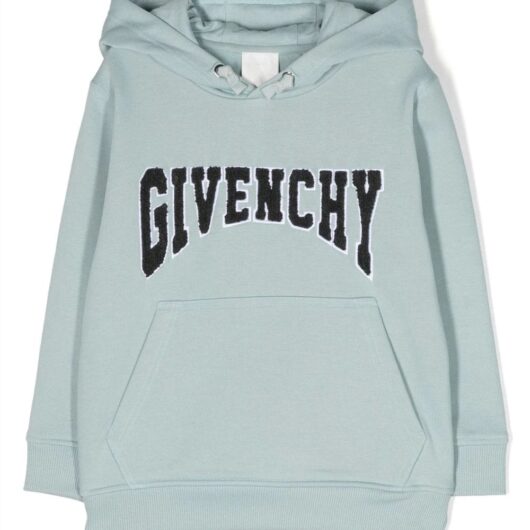 GIVENCHY KIDS KIDS LOGO PULLOVER HOODIE Size: 8, colour: BLUE