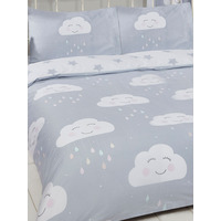 Happy Clouds Single Duvet Cover and Pillowcase Set