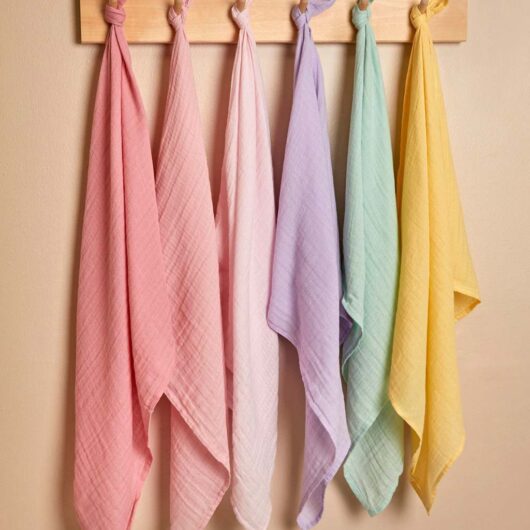 Jojo Maman Bébé Kids 6pk Pure Cotton Pastel Muslin Squares - Multi, Multi