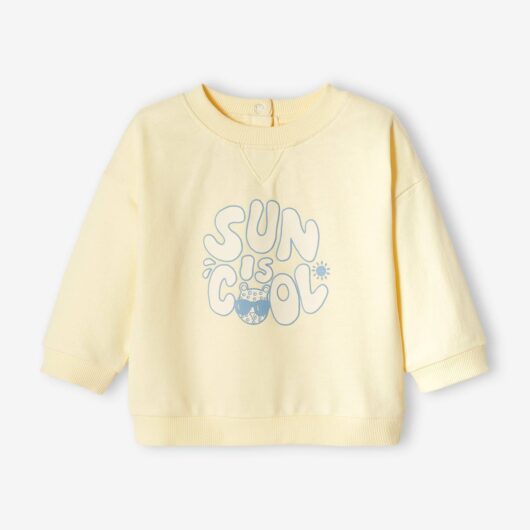 Printed Sweatshirt for Babies pastel yellow