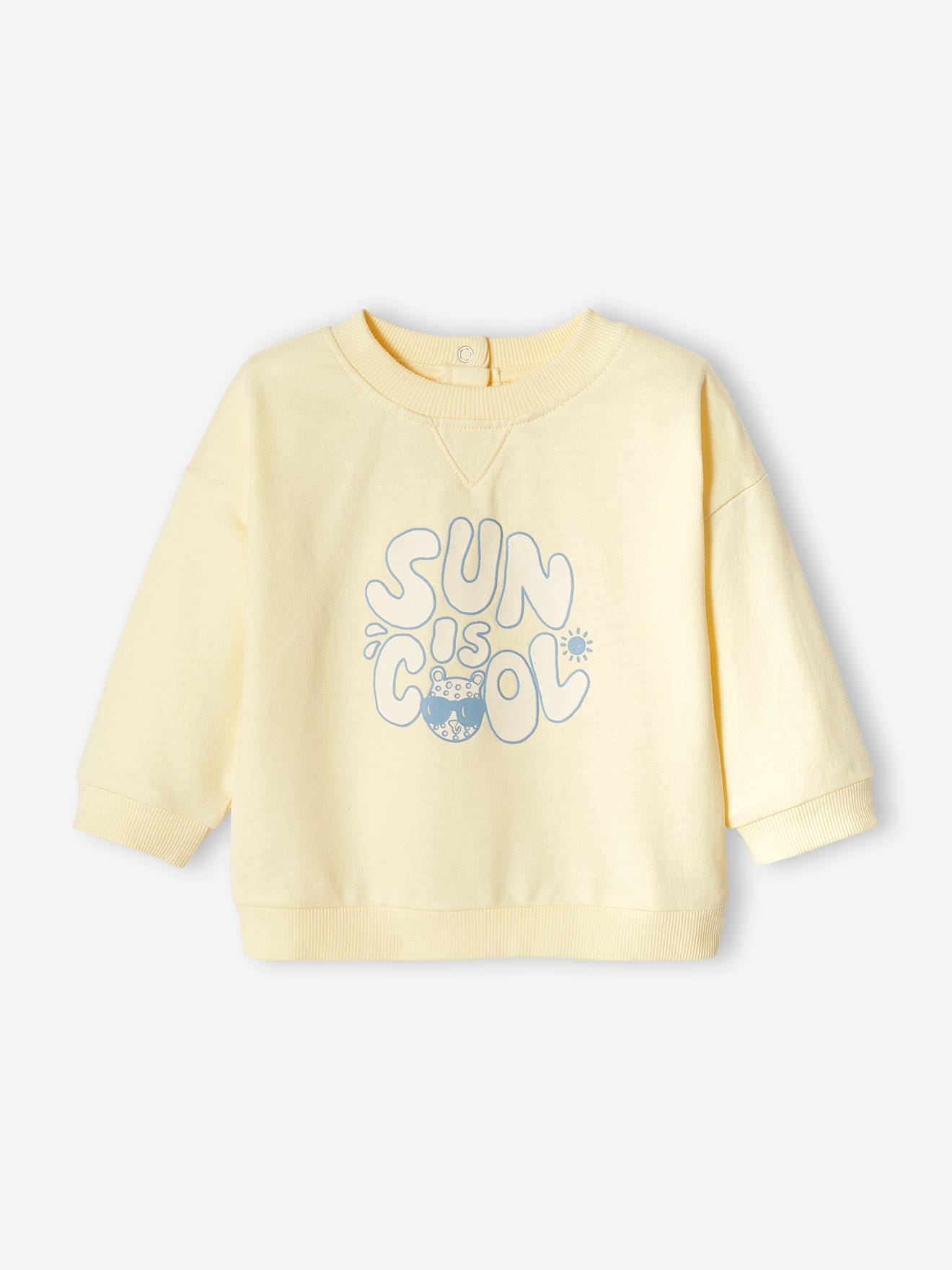 Printed Sweatshirt for Babies pastel yellow