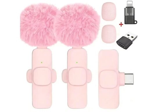Wireless Clip-On Microphone & Receiver Set - Ideal for Vlogging & Content Creation