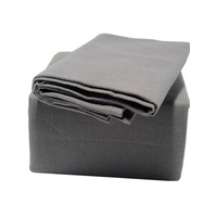 Indulgence Brushed Cotton Fitted Sheet - Double, Grey