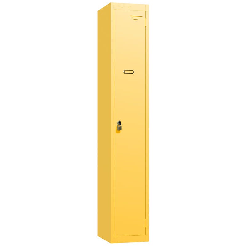 Single Door Retro Locker - 1800 x 300 x 300mm - Sunflower
