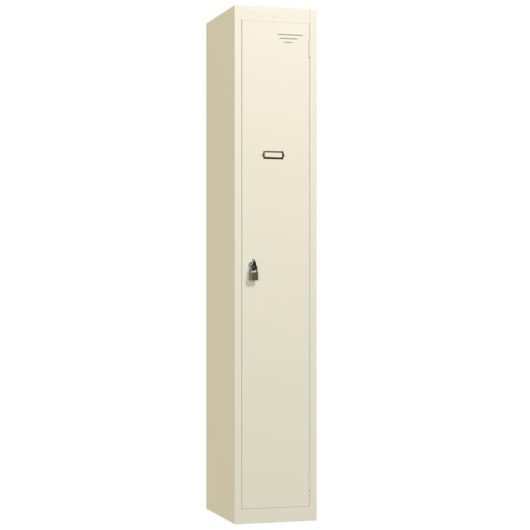 Single Door Retro Locker - 1800 x 300 x 450mm - Oyster