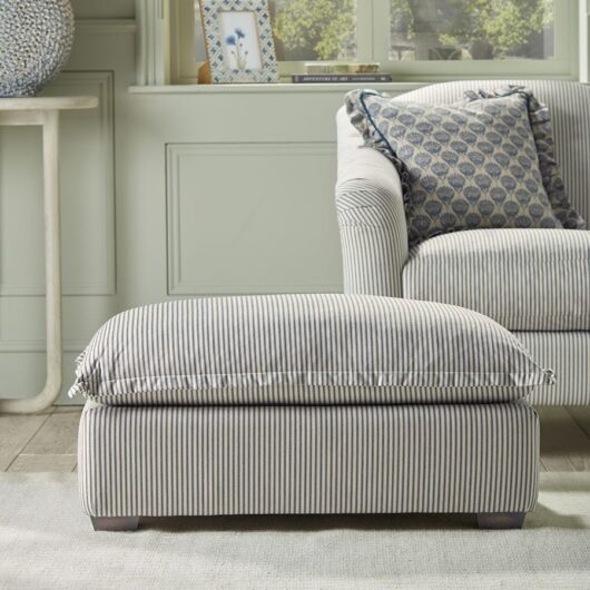 Umea Ottoman - Laurel Opulent Cotton Velvet